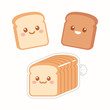 © sudowoodo - Cute cartoon slices of bread