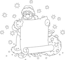 Christmas Santa Coloring Page Free Stock Photo - Public Domain Pictures