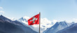 Schweizer Flagge im Wallis