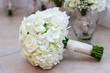 White Hydrangea Bridal Bouquet Side View