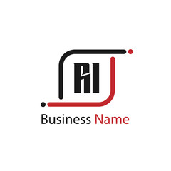 Initial Letter RI Logo Template Design