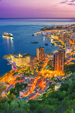 View Of The City Of Monaco. French Riviera