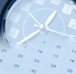 Wall Mural - clock and calendar