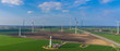 Windpark im Bau Panorama aus der Luft ökostrom