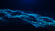 © Dmitry - Wave of particles. Abstract particle. Data visualization. Abstract digital background. 4k rendering.