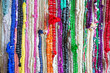 brazil textiles background of bright rugs