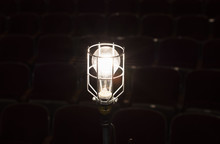 Ghost Light Lamp On Theatre Stage