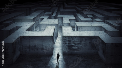 Cuadros en Lienzo Businessman Challenge. Concept for success
