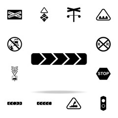 Poster - direction of the rotation icon. Railway Warnings icons universal set for web and mobile