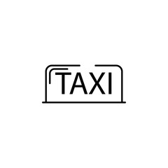 Poster - Taxi icon. Element of transportation icon for mobile concept and web apps. Thin line Taxi icon can be used for web and mobile