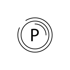 Poster - parking place icon. Element of transportation icon for mobile concept and web apps. Thin line parking place icon can be used for web and mobile