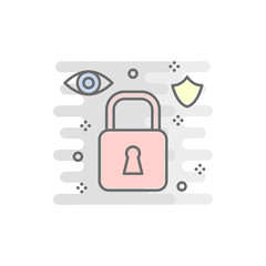 Poster - smart lock colored icon. Element of colored smart technology icon for mobile concept and web apps. Color smart lock icon can be used for web and mobile
