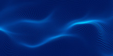 Blue 3d Particles Background Design