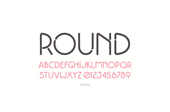 Decorative sans serif font with rounded corners
