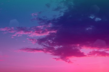 lovely toned sunset or sunrise cloudy sky for using in design as background.