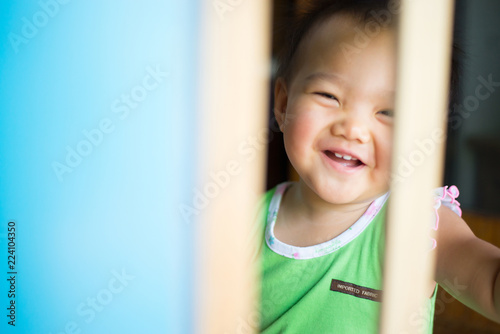 Fotografie, Obraz Asian children's faces are laughing happily.