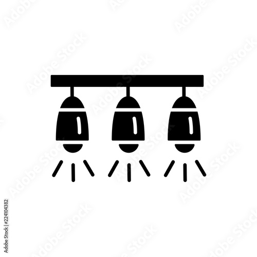 Vector Illustration Of Modern Island Ceiling Lamp Flat Icon Of