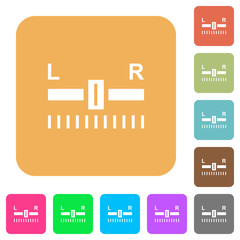 Sticker - Audio balance control rounded square flat icons