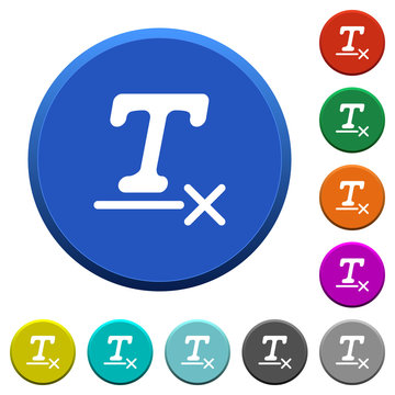 Clear text format beveled buttons