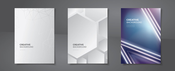 Wall Mural - set of modern abstract creative design backgrounds