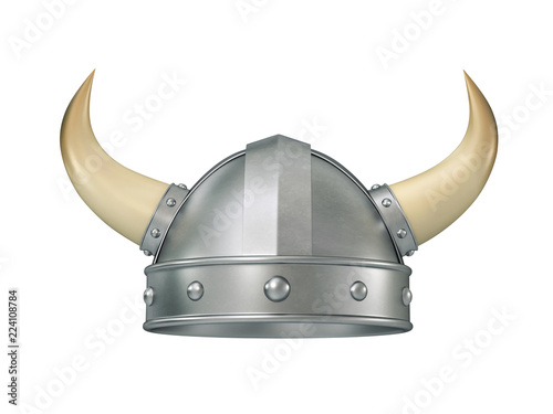 Viking helmet with horns, clipping path included Wallpaper Mural
