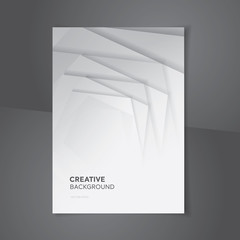 Wall Mural - white gray abstract gradient creative design background