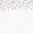 © zenobillis - Colorful bright confetti isolated on transparent background. Holiday festive vector illustration. Template for design