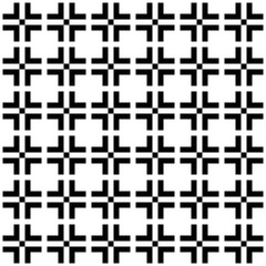 Poster - Abstract seamless pattern background. Maze of black geometric design elements isolated on white background. Vector illustration.