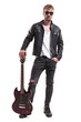 © Viorel Sima - relaxed fashion man posing with his electric guitar