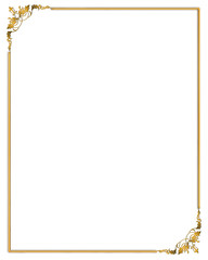 Wall Mural - Golden frame wirth vintage