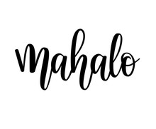 Mahalo Vector Hawaiian Thank You Lettering Design