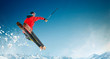 © Artur Didyk - Skiing. Jumping skier. Extreme winter sports.
