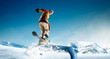 © Artur Didyk - Skiing. Jumping skier. Extreme winter sports.