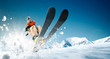 © Artur Didyk - Skiing. Jumping skier. Extreme winter sports.