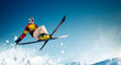 © Artur Didyk - Skiing. Jumping skier. Extreme winter sports.