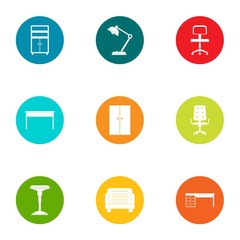 Poster - Table icons set. Flat set of 9 table vector icons for web isolated on white background