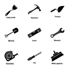 Poster - Tool vegetable garden icons set. Simple set of 9 tool vegetable garden vector icons for web isolated on white background