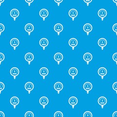 Poster - Pressure meter pattern vector seamless blue repeat for any use