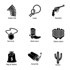 Poster - Wild edge icons set. Simple set of 9 wild edge vector icons for web isolated on white background