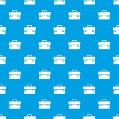 Poster - Tool box pattern vector seamless blue repeat for any use