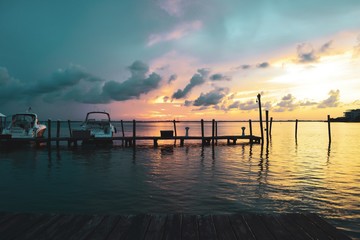 Canvas Print - Sun set near the sea