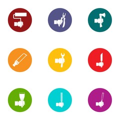 Poster - Stain icons set. Flat set of 9 stain vector icons for web isolated on white background