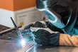 © Mb_creation - Metal welding process that uses a non-consumable tungsten electrode. Close-up.
