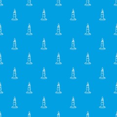 Sticker - Burnt candle pattern vector seamless blue repeat for any use
