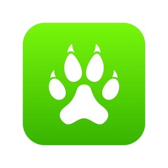 Poster - Cat paw icon digital green for any design isolated on white vector illustration