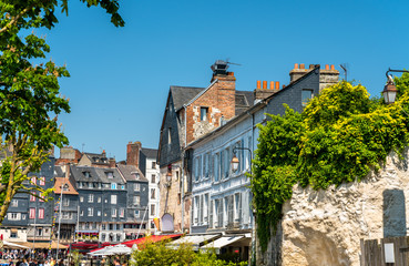 Sticker - Traditional houses in Honfleur. Normandy, France