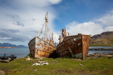 old fisher village n Antarctica