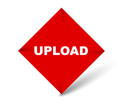 red vector banner upload
