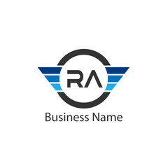 Initial Letter RA Logo Template Design