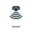 Sensor icon. Monochrome style design from machine learning icon collection. UI and UX. Pixel perfect sensor icon. For web design, apps, software, print usage.